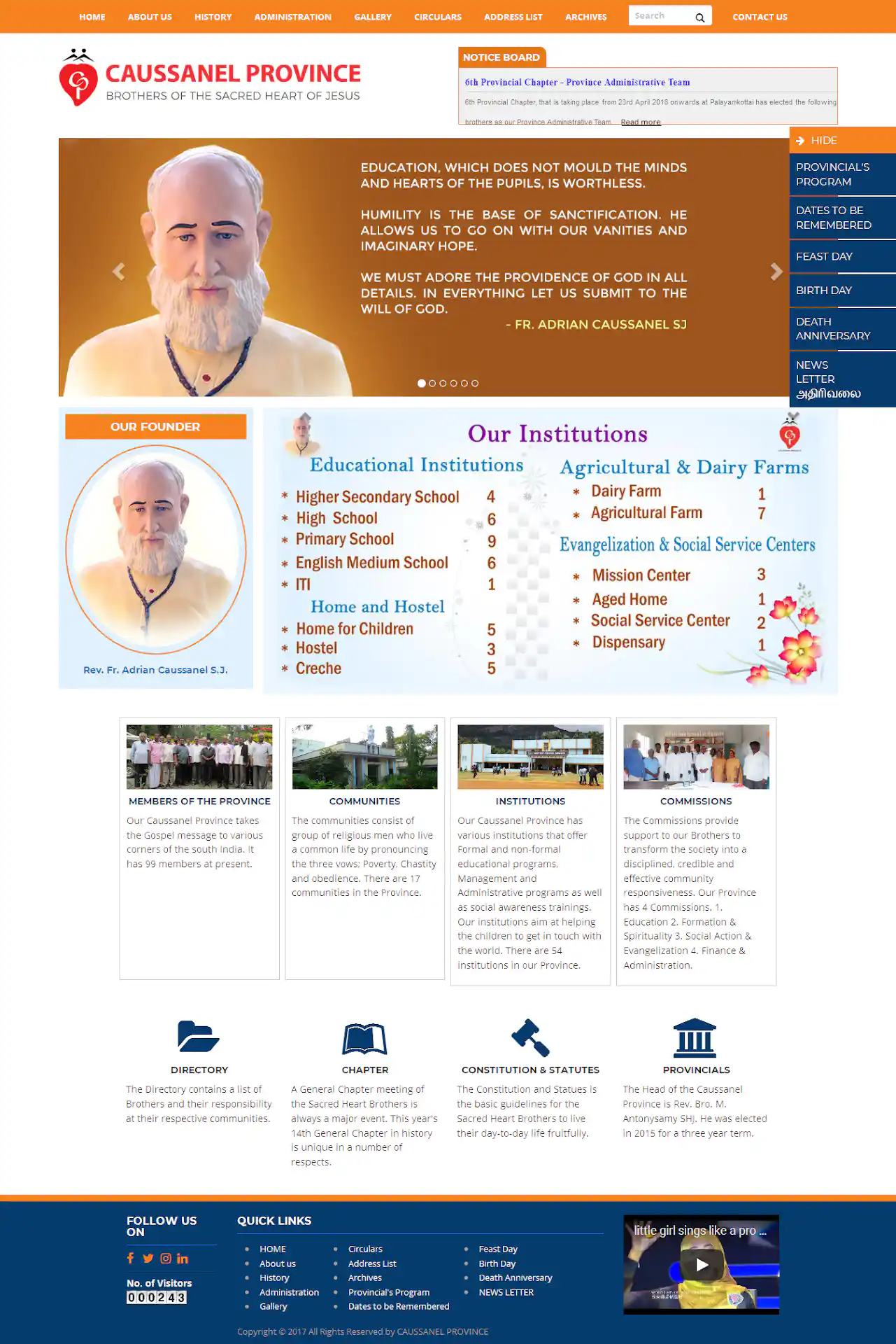 Caussanel Province Website Screenshot